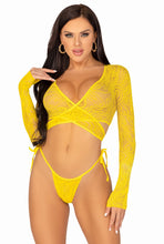 Load image into Gallery viewer, Two Piece Daisy Festive Outfit, Flirty Floral Lace 2-Piece Lingerie Set