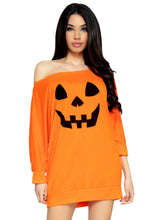 Load image into Gallery viewer, Jersey Halloween Pumpkin Dress