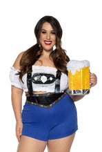 Load image into Gallery viewer, Lederhosen Honey Costume, Two-piece Set with Top and Suspenders
