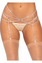 Load image into Gallery viewer, Strappy Rhinestone Garter Belt
