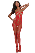 Load image into Gallery viewer, Open-Cup Halter Bodystocking