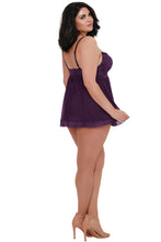 Load image into Gallery viewer, Contrast Lace Overlay Babydoll