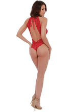 Load image into Gallery viewer, Eyelash lace Halter Teddy