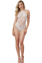 Load image into Gallery viewer, Eyelash lace Halter Teddy