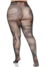 Load image into Gallery viewer, Plus Snake Net Tights
