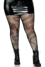 Load image into Gallery viewer, Plus Snake Net Tights
