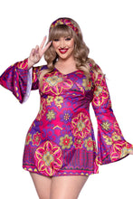 Load image into Gallery viewer, Hippie Girl Costume, Bell-Sleeved Mini Dress
