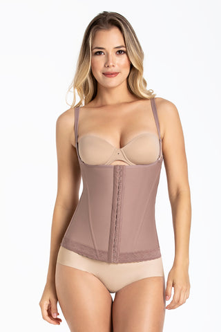 Sculpting open bust vest
