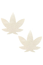 Load image into Gallery viewer, Glow Supernova Holographic Twinkle Weed Leaf Pasties