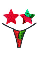 Load image into Gallery viewer, Color Changing Flip Pasties w Matching Panty