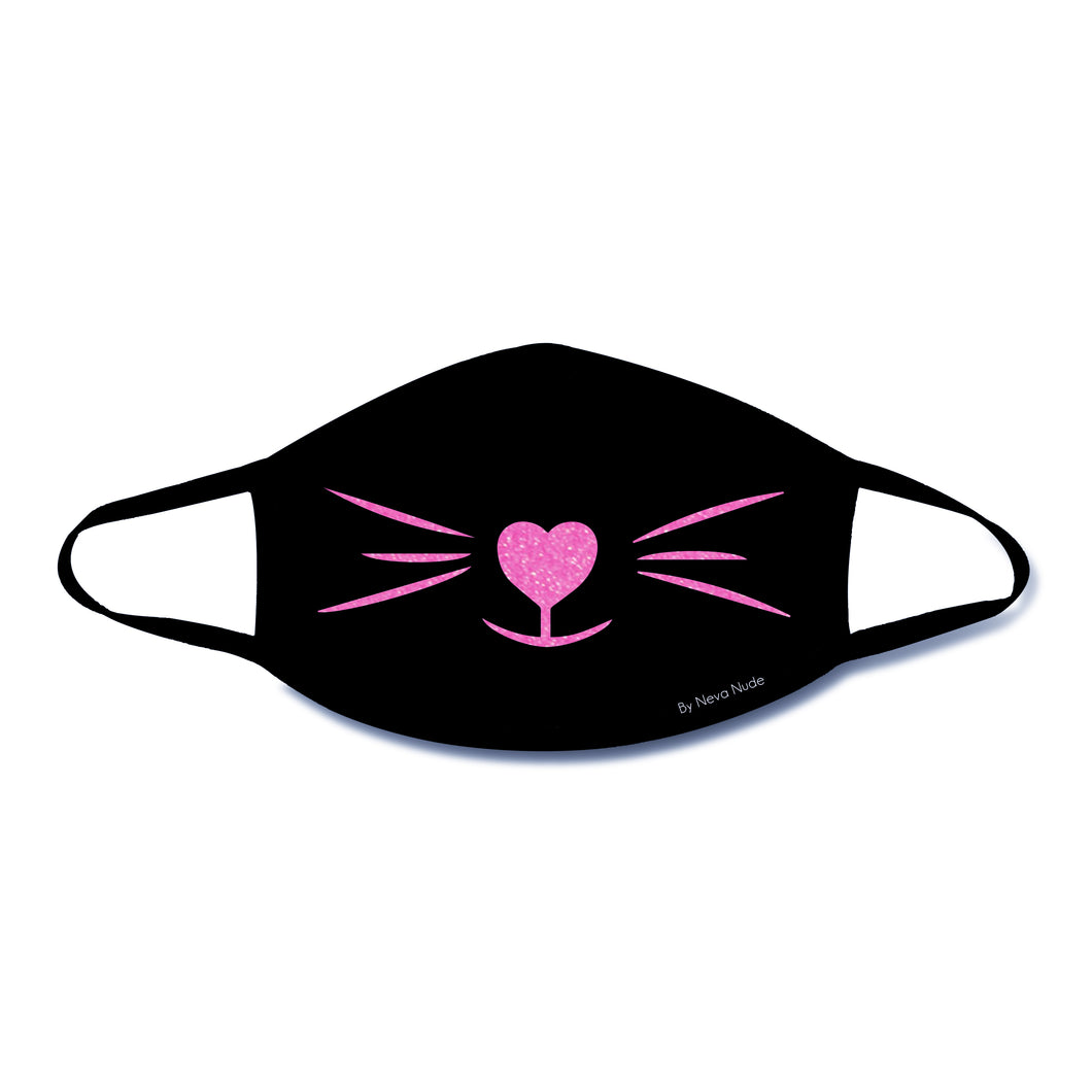 MEOW-ZA Neon UV Pink Face Covering.