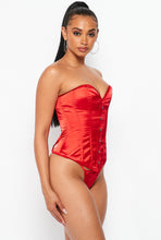 Load image into Gallery viewer, Boned Corset with Metal Closures and Tie Up Back
