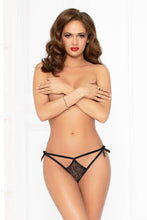 Load image into Gallery viewer, Open Crotch Thong with Large Bow Detail – Sexy, Bold, and Flirty Lingerie