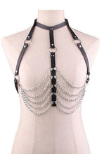 Load image into Gallery viewer, Body Harness with Low Chest Chains, Multi Strap Harness