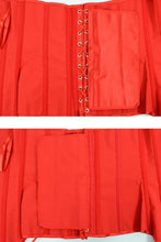 Load image into Gallery viewer, Boned Corset with Metal Closures and Tie Up Back