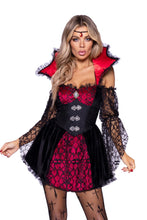 Load image into Gallery viewer, Victorian Vampire Costume – 2-Piece Women’s Sexy Halloween Outfit