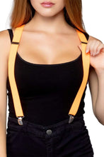 Load image into Gallery viewer, Stretchy Neon Elastic Clip On Suspenders