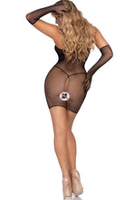 Load image into Gallery viewer, Fishnet Mini Dress Lingerie Set