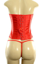 Load image into Gallery viewer, Boned Corset with Metal Closures and Tie Up Back
