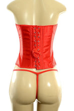 Load image into Gallery viewer, Boned Corset with Metal Closures and Tie Up Back