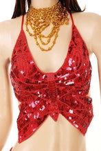Load image into Gallery viewer, Butterfly Shaped Sequin Top