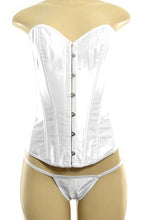 Load image into Gallery viewer, Boned Corset with Metal Closures and Tie Up Back

