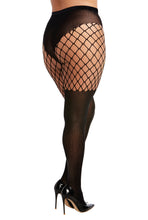 Load image into Gallery viewer, Pantyhose with solid knitted panty