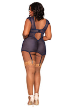 Load image into Gallery viewer, Contemporary lace garter slip