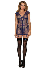 Load image into Gallery viewer, Contemporary lace garter slip
