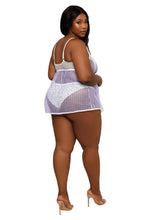 Load image into Gallery viewer, Lace and Gingham Printed Mesh Babydoll and Panty Set