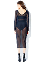 Load image into Gallery viewer, Long Sleeve Allover Sheer Dress