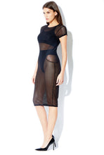 Load image into Gallery viewer, Mesh Cap Sleeve Dress