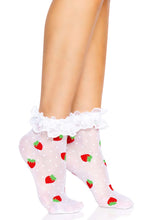 Load image into Gallery viewer, Strawberry Ruffle Anklets
