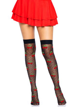 Load image into Gallery viewer, Cherry Dot Thigh Highs