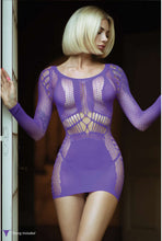 Load image into Gallery viewer, Crazy Long Sleeve Fishnet Dress