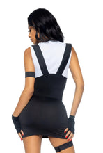 Load image into Gallery viewer, Sultry SWAT Officer Costume, Tank Dress with SWAT logo and Buckle accents