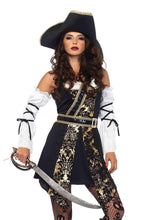 Load image into Gallery viewer, Black Sea Buccaneer Pirate Costume Set - 4 Piece Halloween Outfit