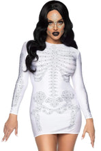 Load image into Gallery viewer, Rhinestone Skeleton Dress