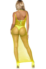 Load image into Gallery viewer, Woven twist net backless maxi dress.