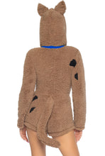 Load image into Gallery viewer, Mystery Pup Ultra Soft Costume Romper, Ultra-Soft Zip-Up Bodysuit with Hood