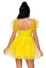 Load image into Gallery viewer, Frosted Organza Babydoll Dress, Ruffle-trim sweetheart neckline Mini Dress
