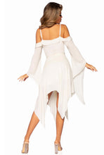 Load image into Gallery viewer, Bell Sleeved Peasant Dress with Bell Sleeves & Scarf Skirt