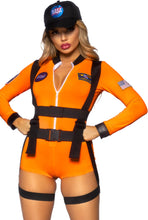 Load image into Gallery viewer, Space Commander Astronaut Costume with NASA Badge, Body Harness, and Hat