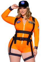 Load image into Gallery viewer, Space Commander Astronaut Costume with NASA Badge, Body Harness, and Hat