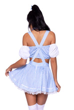 Load image into Gallery viewer, Ruby Slipper Sweetie Dorothy Costume, Crop Top with Gingham Suspender Skirt