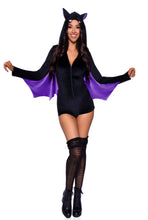 Load image into Gallery viewer, Comfy Bat Costume – Plush Velvet Bat Onesie for Halloween and Lounge Wear