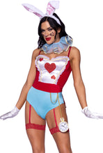 Load image into Gallery viewer, Wonderland White Rabbit Costume, Snap Crotch Garter Bodysuit