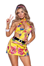 Load image into Gallery viewer, Mod Chick Costume, Halter Cut-out Mini Dress