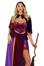 Load image into Gallery viewer, Black Magic Babe Sarah Costume - 3-Piece Velvet Witch Set