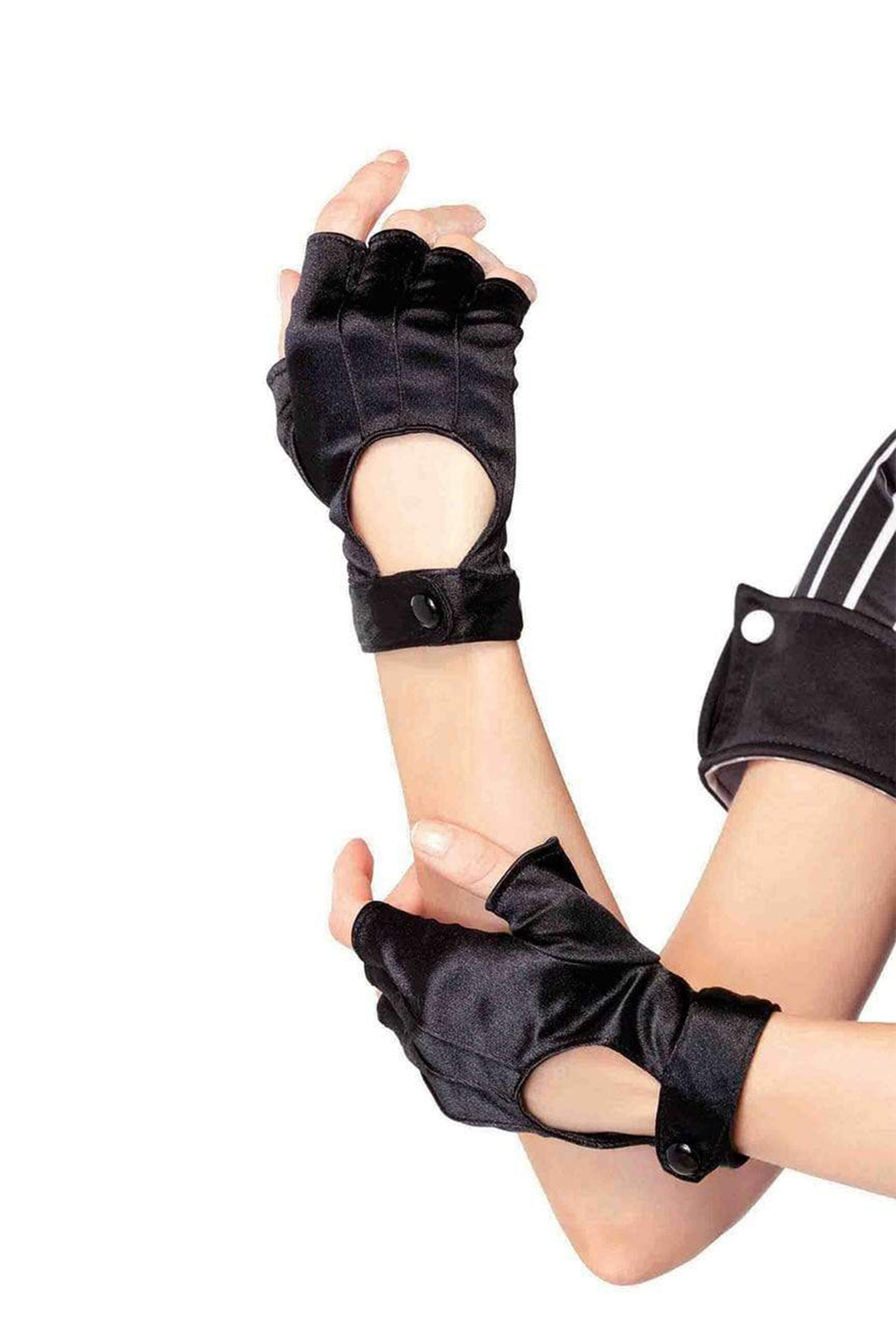 Fingerless Motorcycle Gloves with Velcro Strap